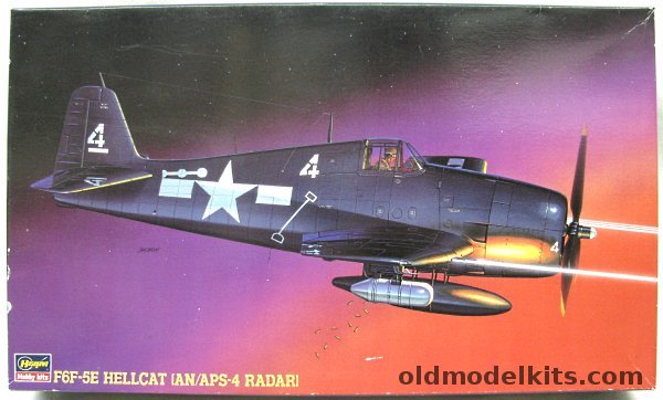 Hasegawa 1/32 Grumman F6F-5E Hellcat Night Fighter - (F6F5E) with AN/APS-4 Radar - VF(N)-33 or Evaluation Aircraft from Patuxent River, ST101 plastic model kit